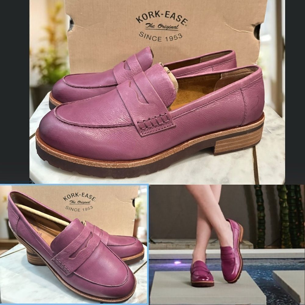 KORK-EASE Carlisle Soft Hand Finished Leather Penny Loafer Women’s Shoe Size 8